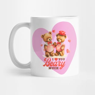 Bear Couple In Love - Vintage Style Art Gift For Valentines and Bear Lovers Mug